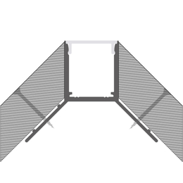 Installation profilé en aluminium pour rubans led LLP-DW03-03-W3