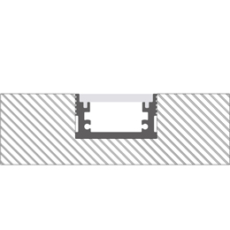Installation led strips alluminium profile LLP-FL01-21-S2