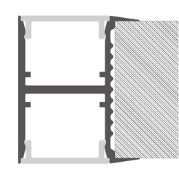 Installation led strips alluminium profile LLP-SH03-03-S2