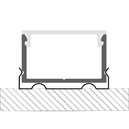 Installation led strips alluminium profile LLP-SL15-01