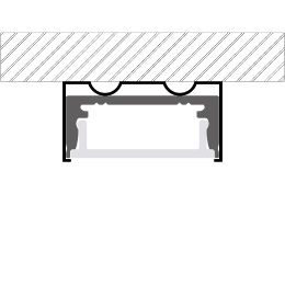Installation led strips alluminium profile LLP-SL17-03