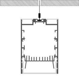 Installation led strips alluminium profile LLP-CL02-07