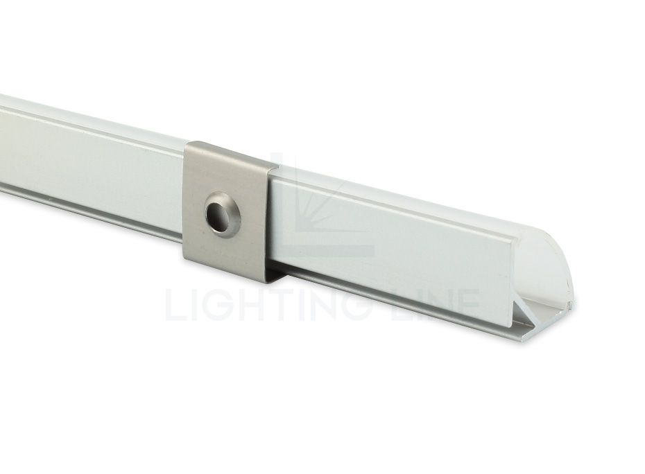 Mounting clip for corner AN02-08 and AN03-08 aluminium profile LLM-ES05-M
