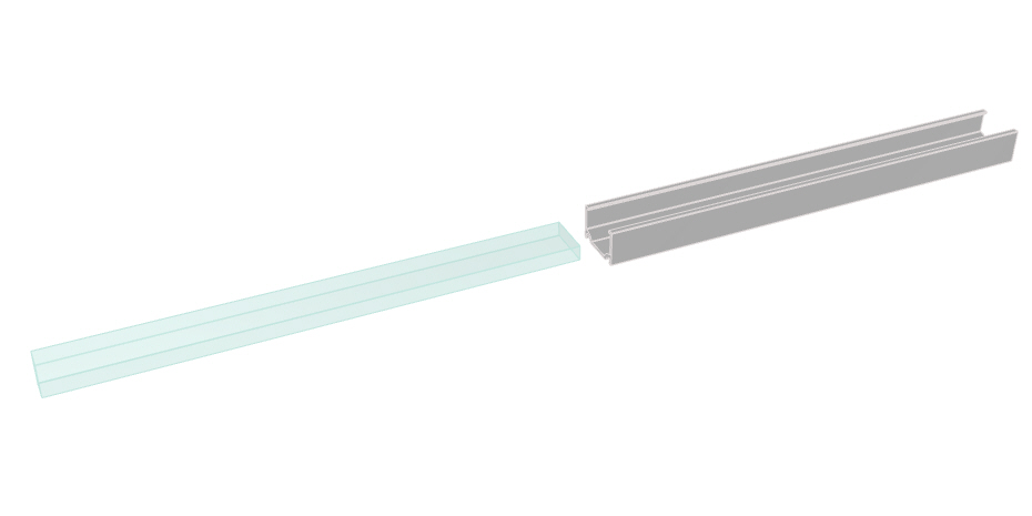 Installation led strips alluminium profile LLP-AC03-00-S3