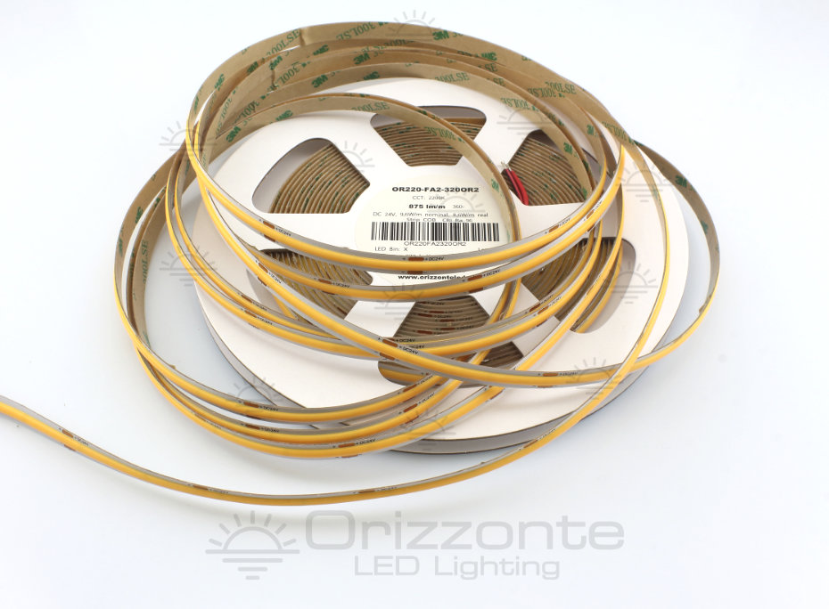 Ruban led COB 24V IP20 2200-2400K 320led/m