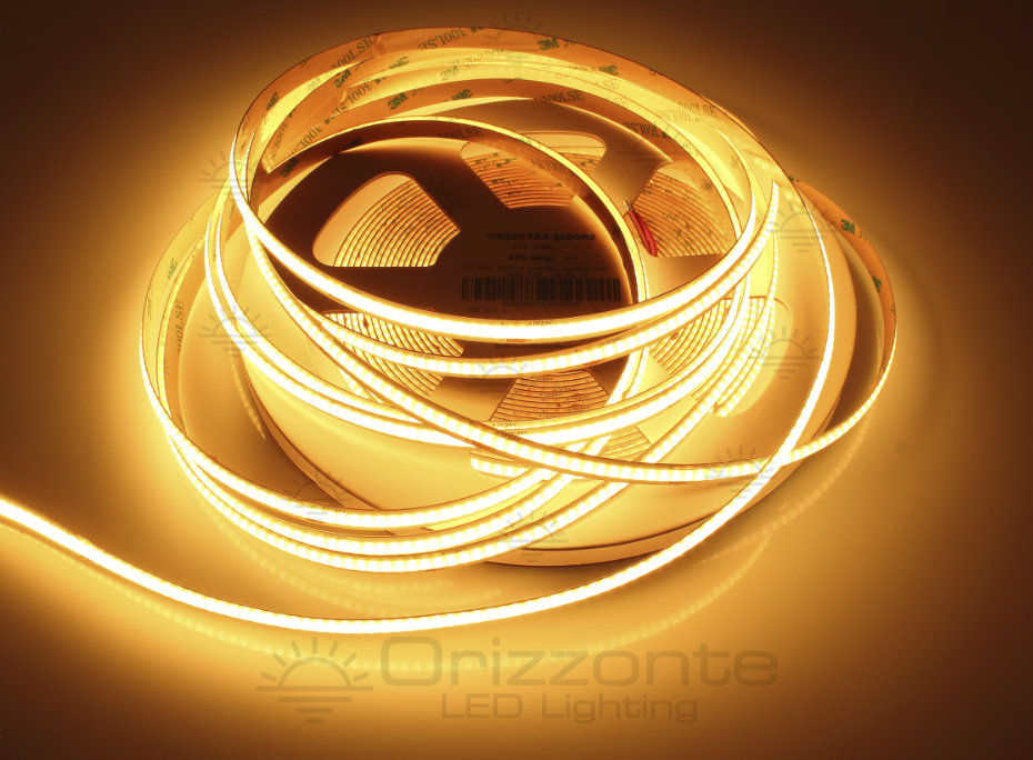 Ruban led COB 24V IP20 2200-2400K 320led/m