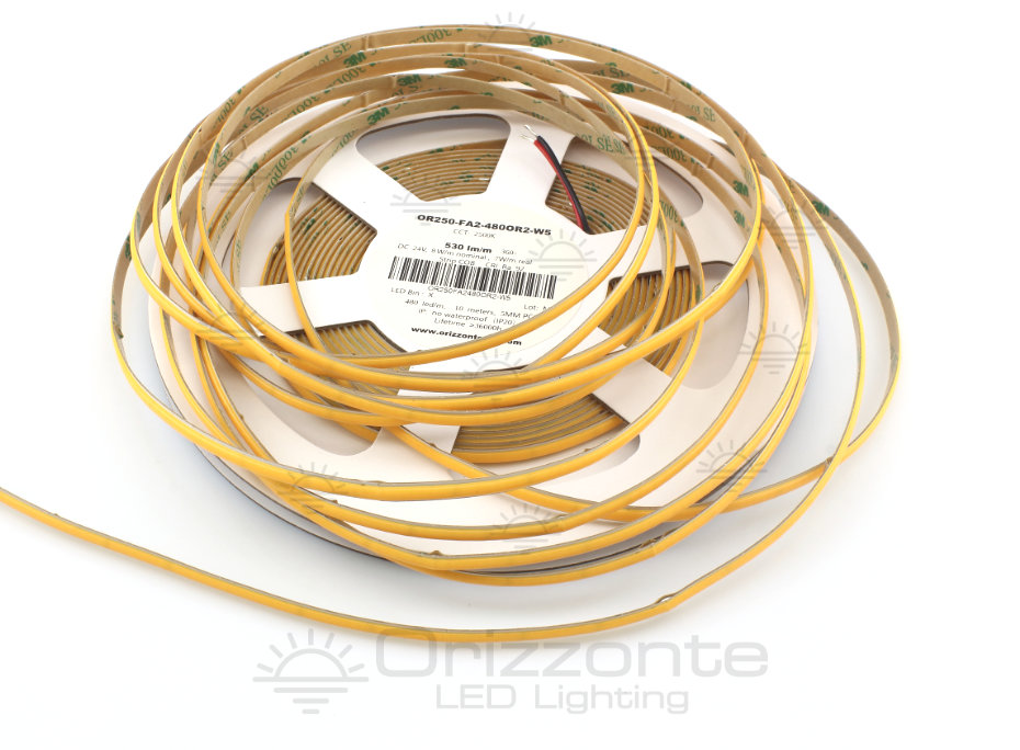 Ruban led COB 24V IP20 2500-2700K 480led/m