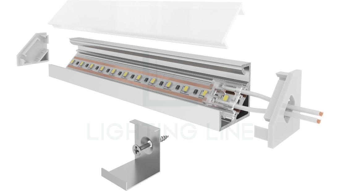 Led strips alluminium profile LLP-AN07-03