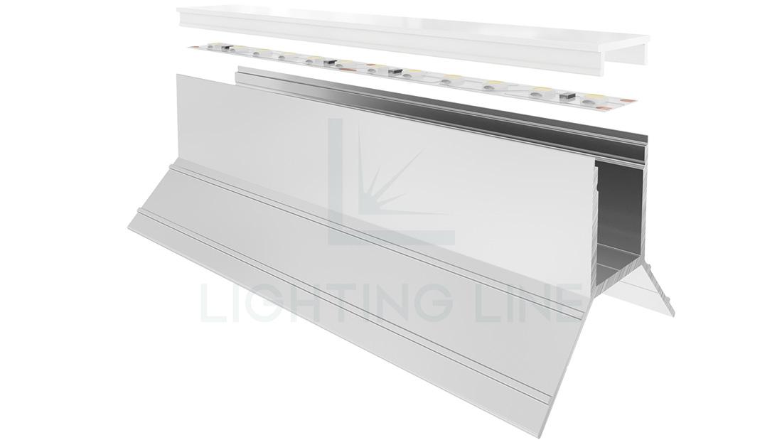 Led strips alluminium profile LLP-DW03-03-S3