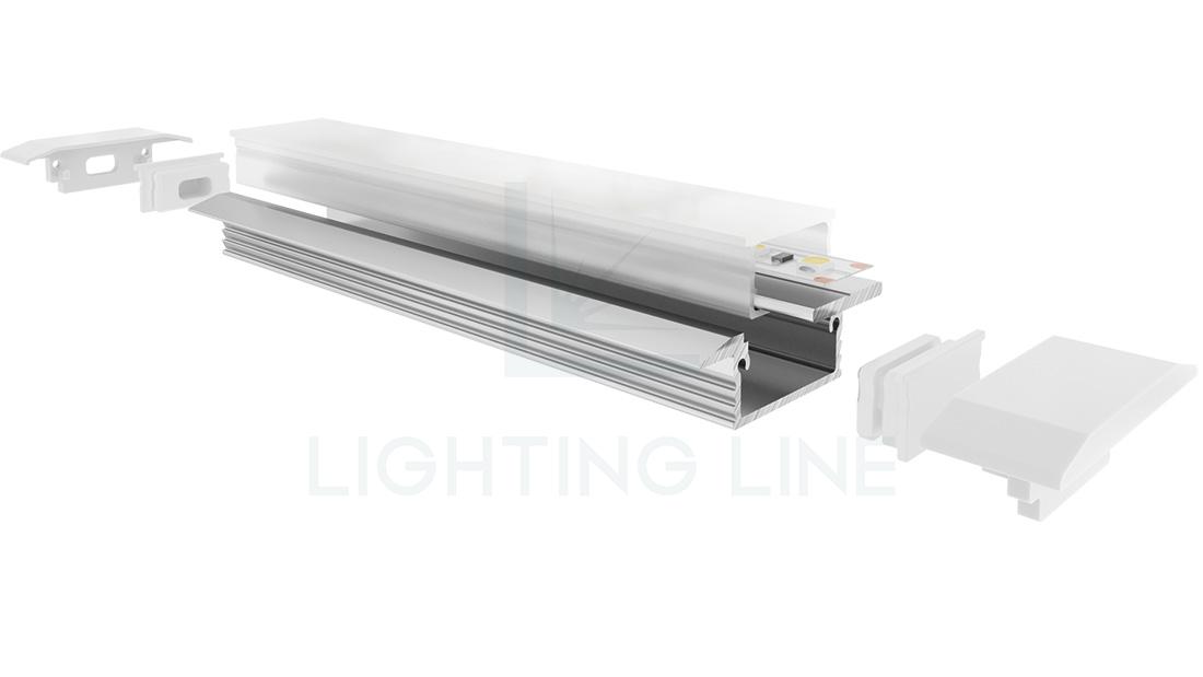 Led strips alluminium profile LLP-RE07-12-S3