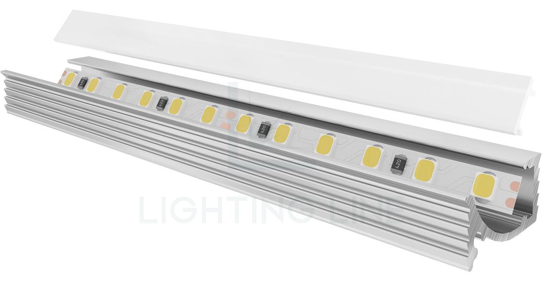 Led strips alluminium profile LLP-RE10-02