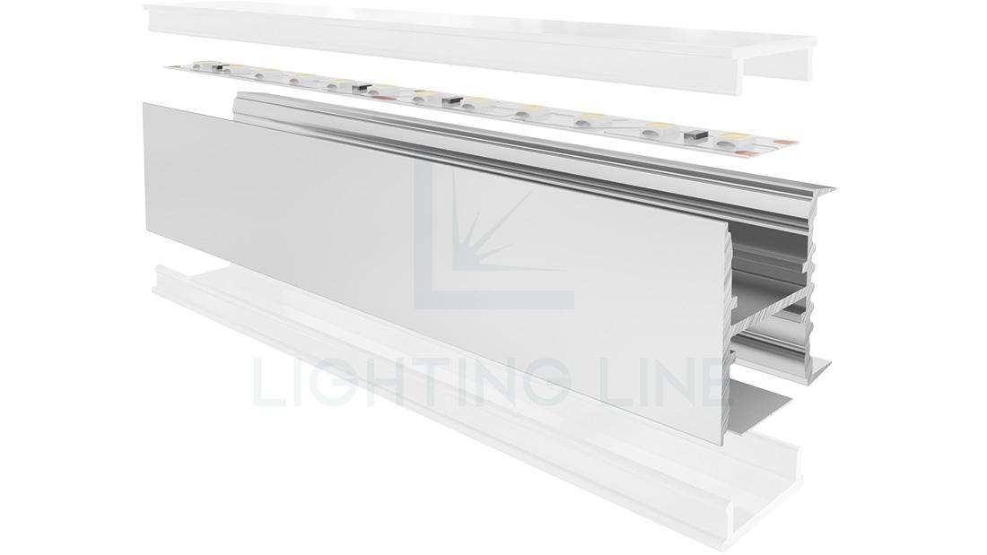 Led strips alluminium profile LLP-SH02-03