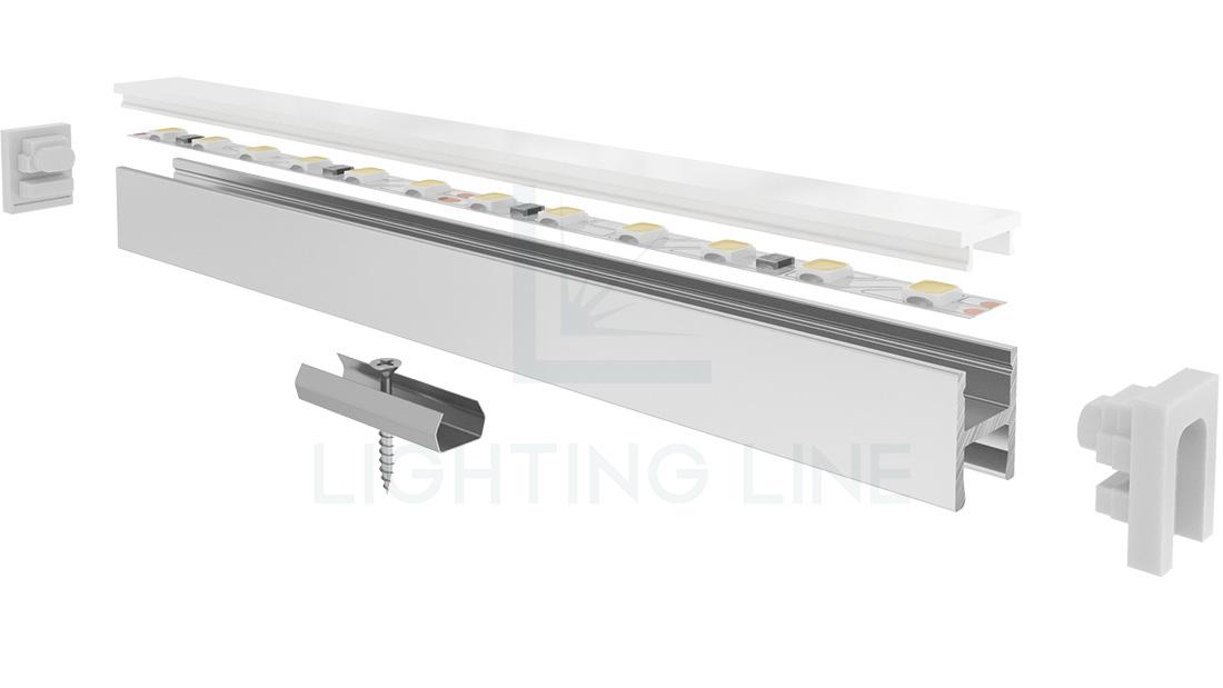 Led strips alluminium profile LLP-SL03-02