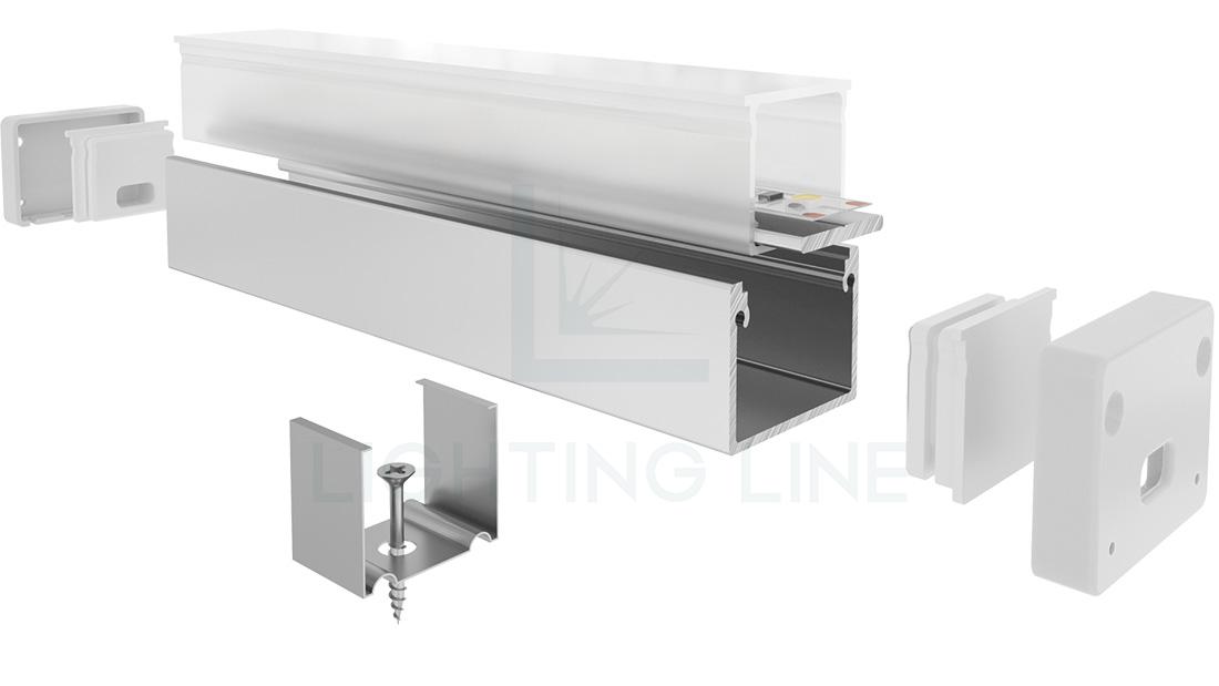 Led strips alluminium profile LLP-SL10-13-S3