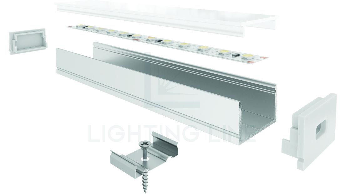 Led strips alluminium profile LLP-SL15-01