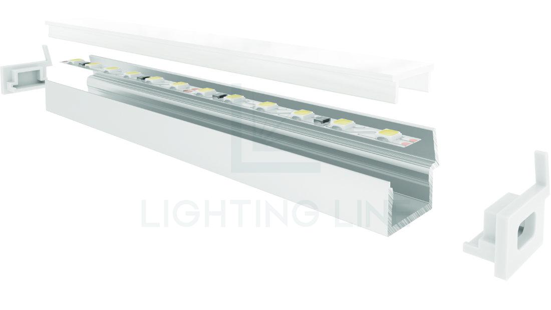 Led strips alluminium profile LLP-SL16-16