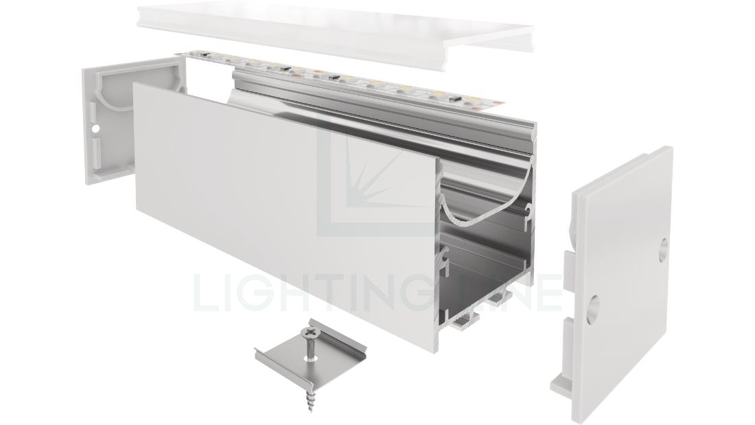 Perfil en aluminio para tiras de led LLP-SL18-25