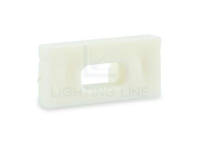 Picture of White cap with hole for power cable for SL08-03 aluminium profile