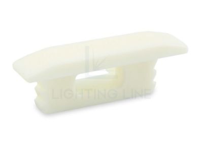 Picture of White cap with hole for power cable for recessed RE01-03 aluminium profile