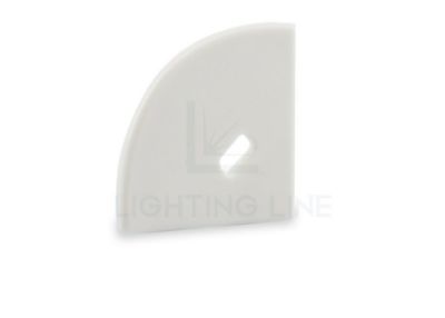 Picture of Grey round cap for angular (AN04-09 and AN05-09) aluminium profile with hole for power cable