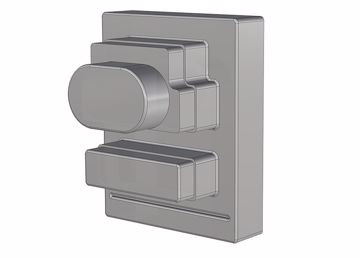 Picture of Grey silicone end cap for 8mm large aluminium profile