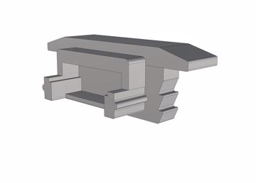 Picture of Grey cap for 8mm high recessed aluminium profile