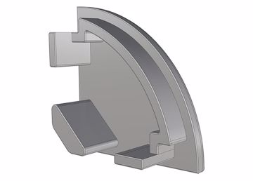 Picture of Round cap for 16 mm high corner aluminium profile