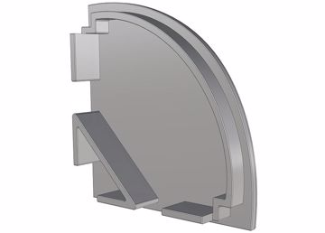 Picture of Round cap for 30mm high corner aluminium profile