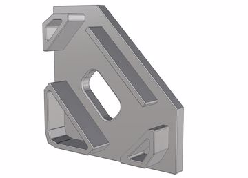 Picture of Grey end cap with hole for power cable for 19mm corner aluminium profile