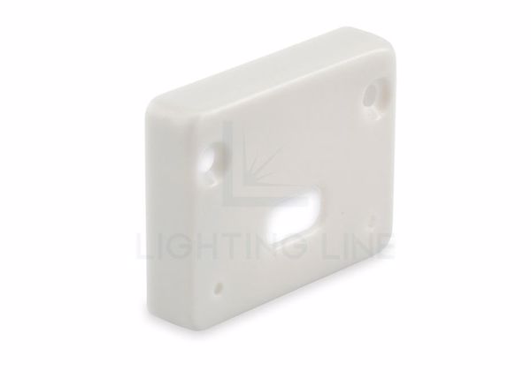 Picture of Grey plastic end cap with hole for profile LLP-SL10-13-S3