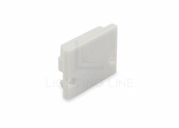 Picture of Grey plastic end cap for profile LLP-SL01-01-S2 with low diffuser