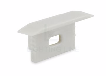 Picture of Grey plastic end cap with hole for profile LLP-RE05-01-S2