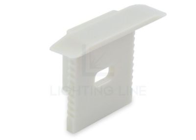 Picture of Grey plastic end cap with hole for profile RE06-01