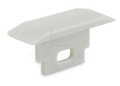 Picture of Grey plastic end cap with hole for profile RE08-13