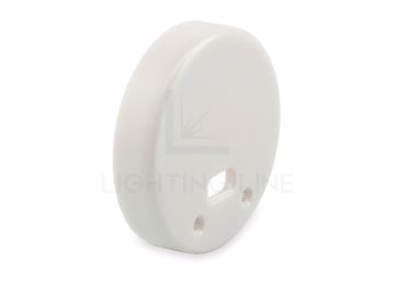 Picture of Grey plastic end cap with hole for 30mm round profile