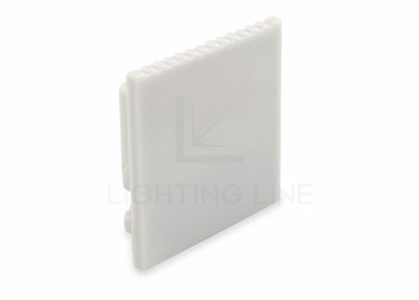 Picture of L shape grey end cap for 30mm corner profile