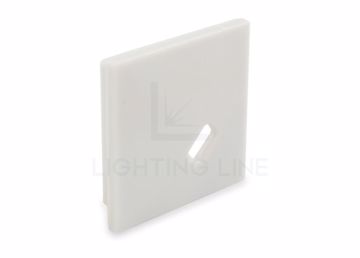Picture of L shape grey end cap with hole for 30mm corner profile