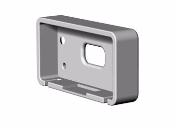 Picture of Grey plastic end cap with hole for profile LLP-SL09-12-S3