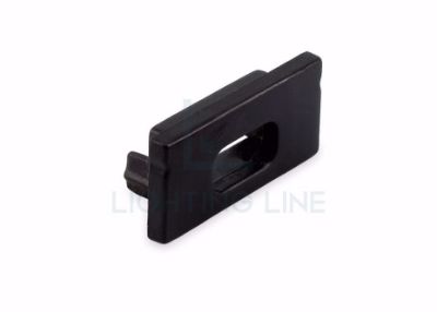 Picture of Black cap with hole for power cable for SL08-03 aluminium profile