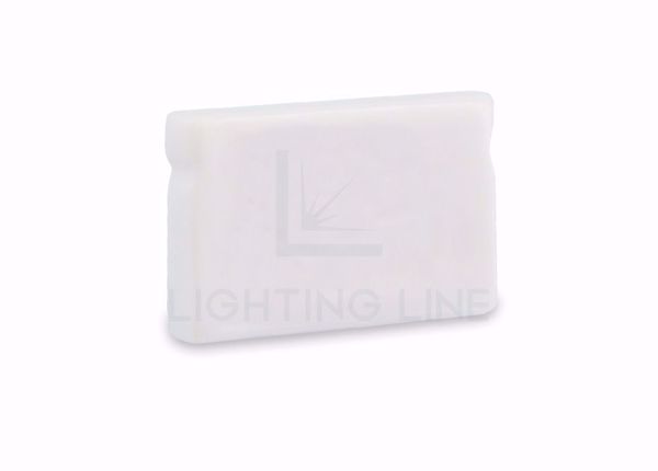 Picture of White plastic end cap for profile LLP-SL12-16-XX