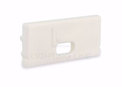 Picture of White cap with hole for power cable for SL06-05 aluminium profile