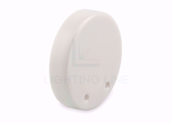Picture of White plastic end cap for 75mm round profile