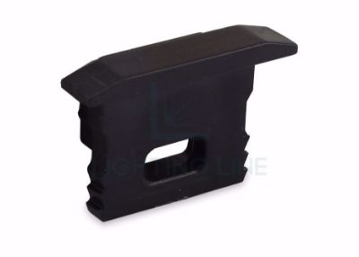 Picture of Black cap with hole for power cable for RE02-03 recessed aluminium profile