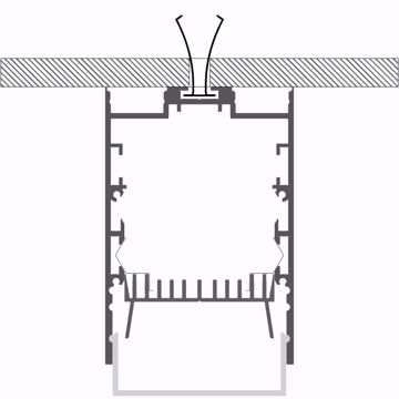Picture of 50x75mm suspended aluminium profile, 2 meters