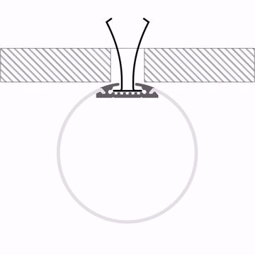 Picture of Round aluminium profile, 50 mm diameter, 2 meters