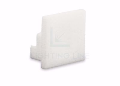 Picture of White plastic end cap for profile SL14-16