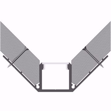 Picture of Corner 64x22mm aluminium profile for drywall, 2 meters