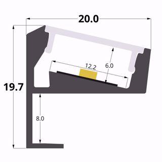 Picture of Shelf aluminium profile, 2 meters