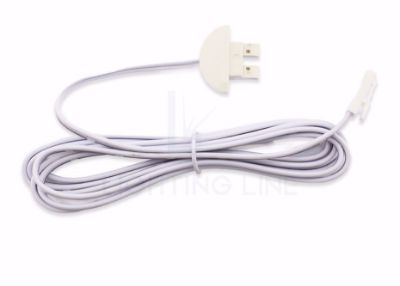 Picture of White rounded end cap with cable and connector for recessed aluminum profile RE01-03