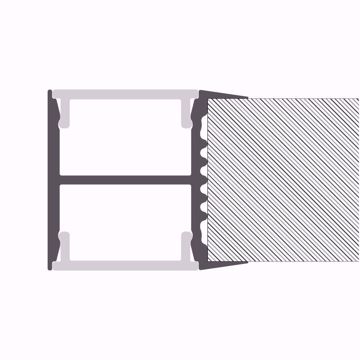 Picture of Double emission aluminium profile for 18mm shelves
